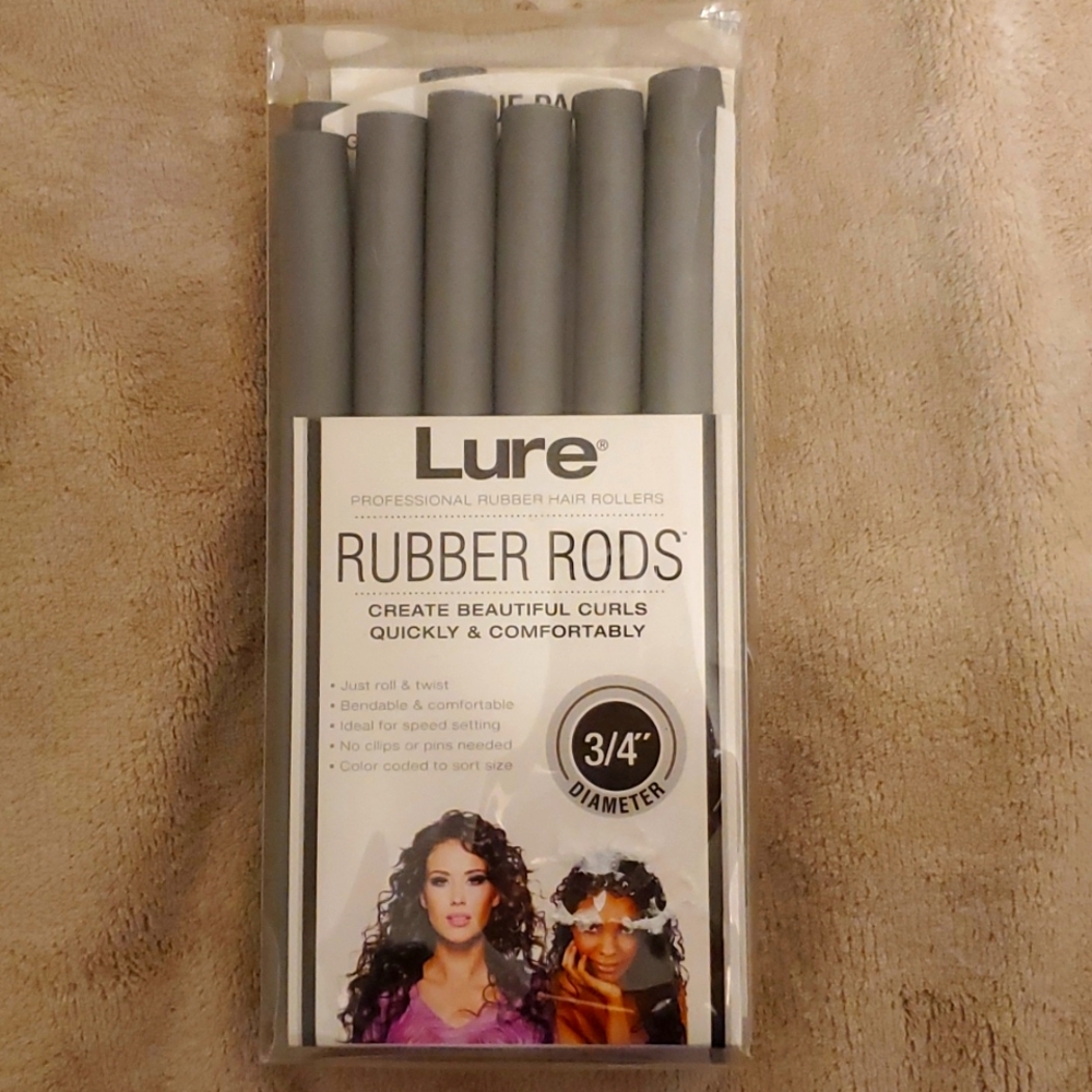 Lure rubber rods for curling hair 3/4"
